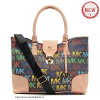 michael kors logo signature lock groot zwart multicolor boekentassen Handtassen Online 14gkf568